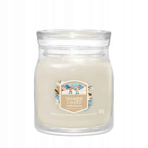 Vonná svíčka sójová Vanilla Flurries Yankee Candle – vánoční svíčka