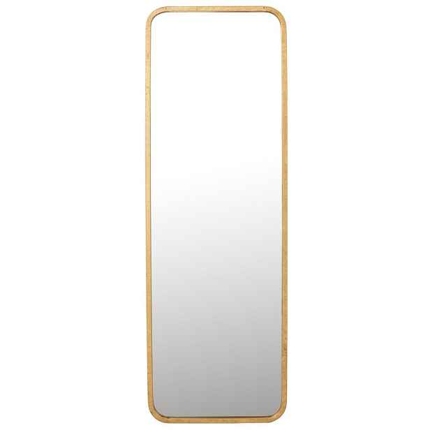 Zlaté antik nástěnné zrcadlo v kovovém rámu Mona Gold - 120*3*40 cm J-Line by Jolipa