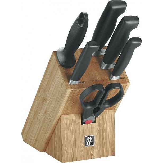 Zwilling Four Star bambusový blok s noži - 7 ks
