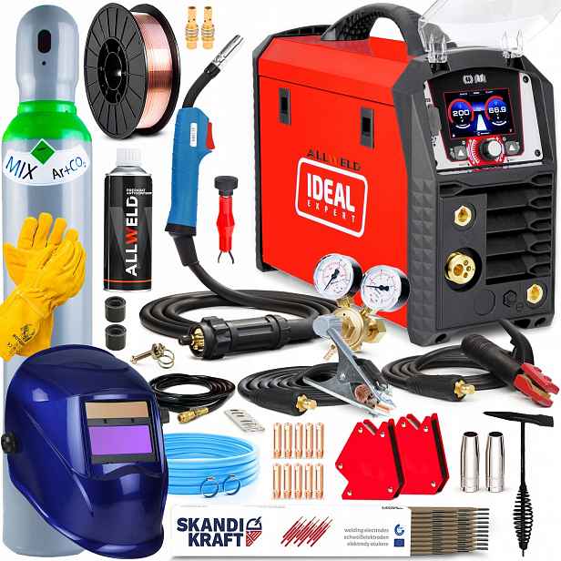Svařovací Stroj Migomat Ideal Expert Mig 201 LCD Synergie Mag Mma Tig 200A 230V