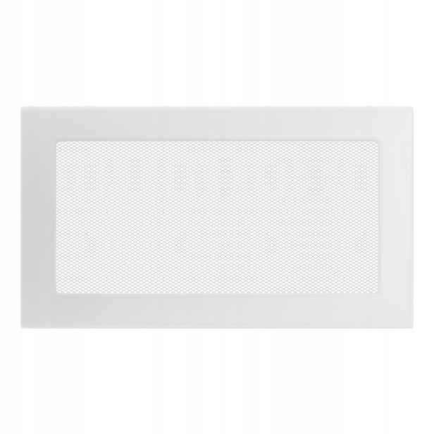 Ventilační mřížka Kratki lakovaná s výstupem, bílá 17x30 cm