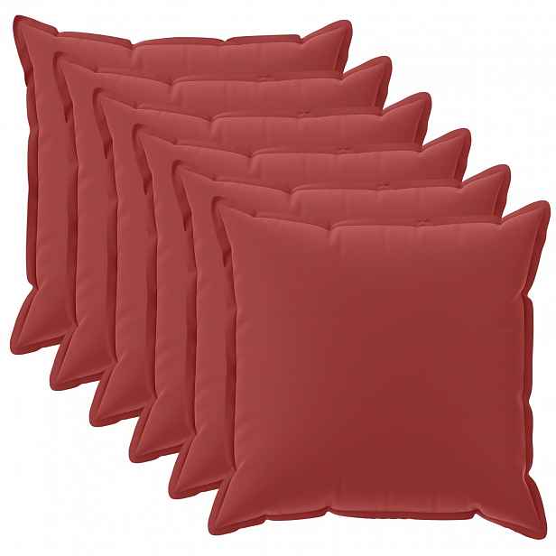 vidaXL Povlak na polštář 6 ks HOUTEN Víno Červené 45 x 45 cm Polyester