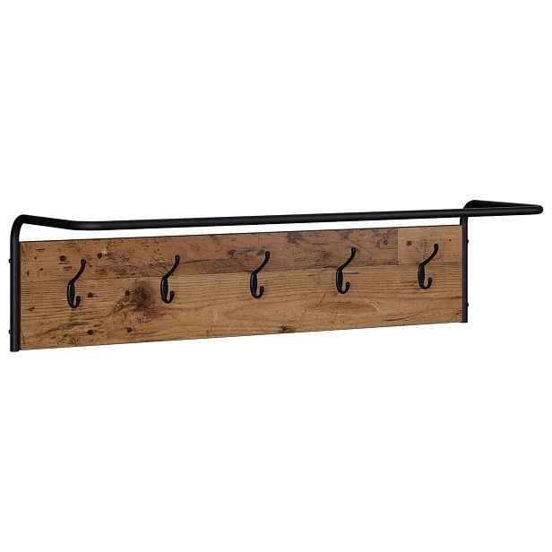 vidaXL Věšák na kabáty Staré dřevo 100 x 30 x 25 cm Kompozitní dřevo