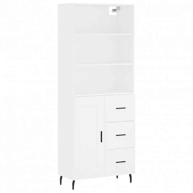 vidaXL Skříň highboard bílá 69,5 x 34 x 180 cm kompozitní dřevo