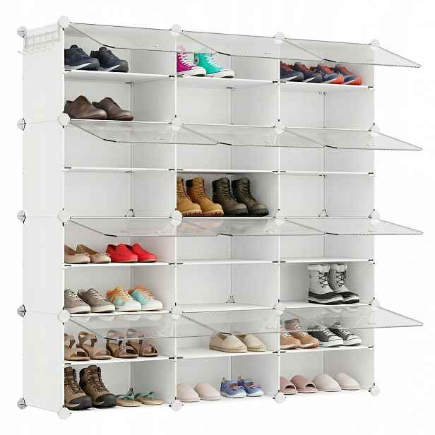 Botník Songmics 124,4 x 124,6 x 32 cm bílý