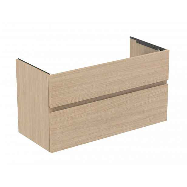 Ideal Standard Finesse - Umyvadlová skříňka, 100x44x55 cm, 2 zásuvky, bílý dub E3388US