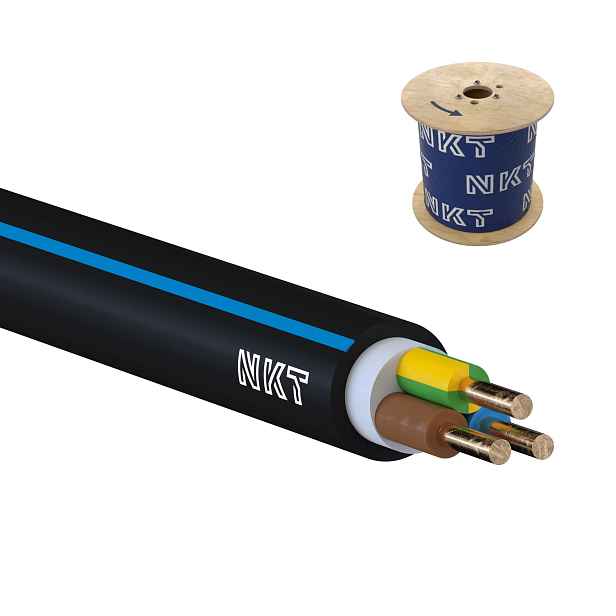 Kabel CYKY-J 3× 1,5 RE 500 m/cívka