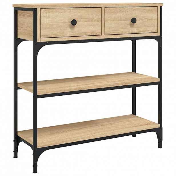 vidaXL Konzolový stolek dub sonoma 72,5 x 25 x 75 cm kompozitní dřevo