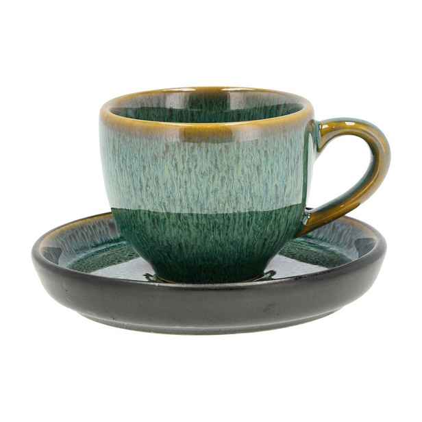Zelený keramický šálek na espresso 70 ml Gastro Green/Black – Bitz