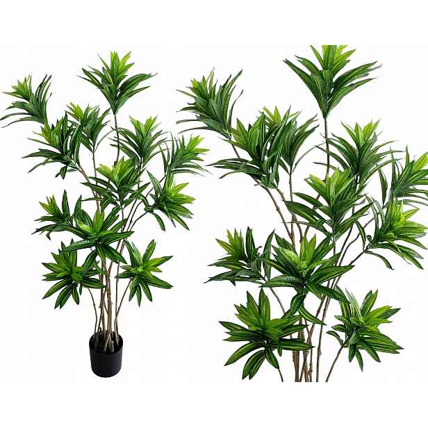 Dracena V Květináči Umělá Květinová Rostlina Dekorativní Stromek 140 cm