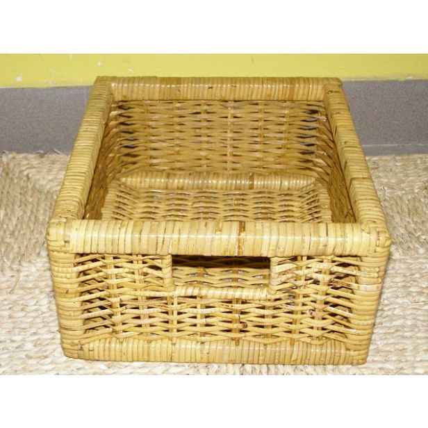 Ratanový košík, světlý košík malý světlý (15x28x30 cm)