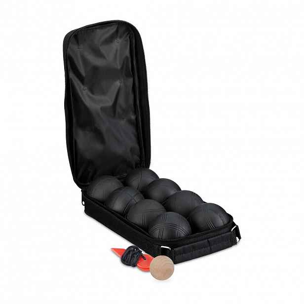 Relaxdays PETANQUE-SET Černá 8ks-set ocel s taškou