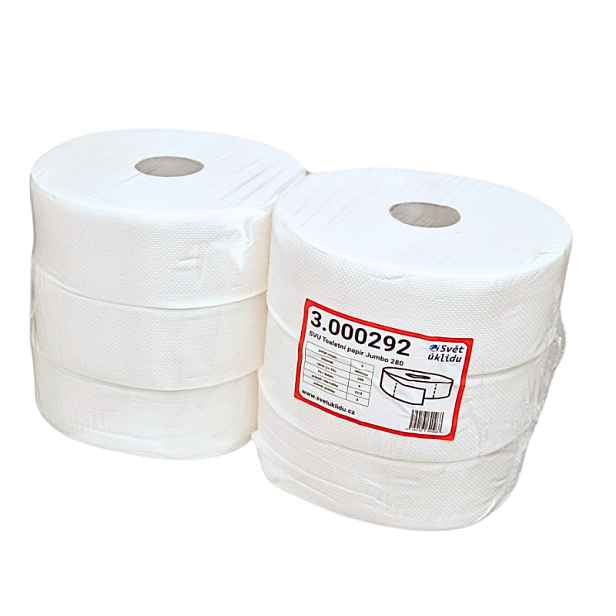 SVU Toaletní papír Jumbo 280, 2-vrstvý,  celulóza, (bal. 6 ks) 0292