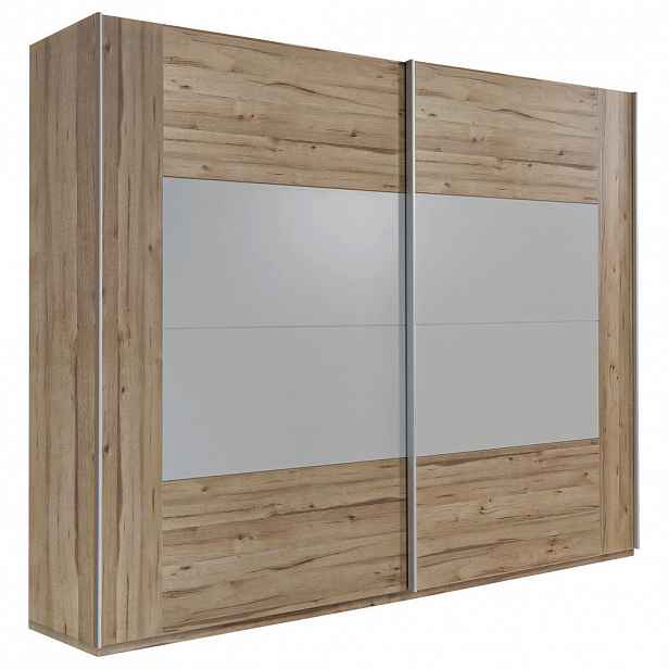 Ti'me SKŘÍŇ S POSUVNÝMI DVEŘMI, šedá, dub artisan, 270/210/61 cm