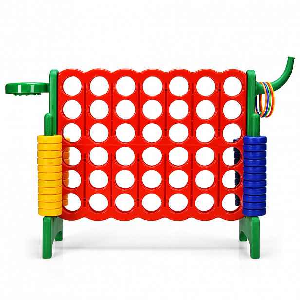 COSTWAY HRACÍ SADA 4 v 1 Obří Čtyři v řadě Multicolor