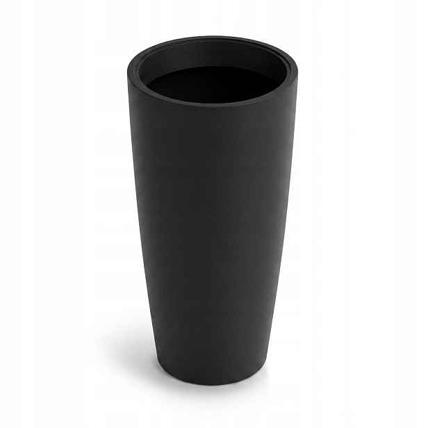 Květináč Ethick TMOS40 Molio round slim výška 96 cm 88 L pure black černý