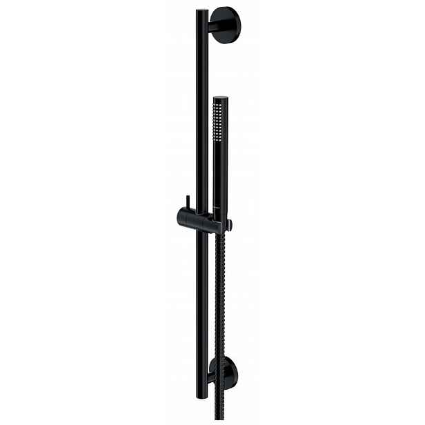 OMNIRES Microphone - Set sprchové hlavice, tyče a hadice, matná černá MICROPHONE-SBL