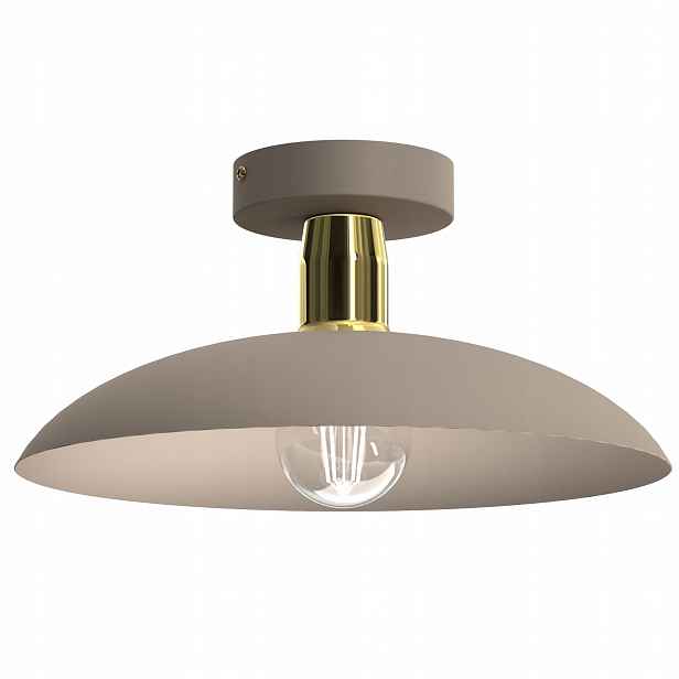 Závěsná Lampa S Velkým Stínidlem E27 Kašmír Zlatá Kovová Polská Led Lampa 30 CM