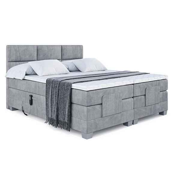 ALTDECOR BOXSPRINGOVÁ POSTEL s matrací H3/H4 - PROT EL - 140x200 cm Šedá