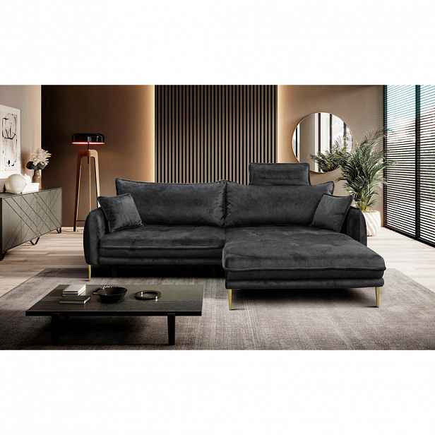 MID.YOU ROHOVÁ SEDAČKA, textil, antracitová