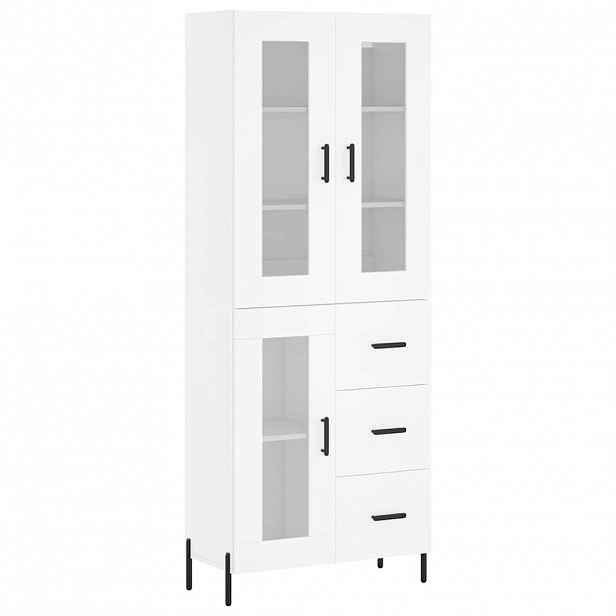 vidaXL Skříň highboard bílá 69,5 x 34 x 180 cm kompozitní dřevo
