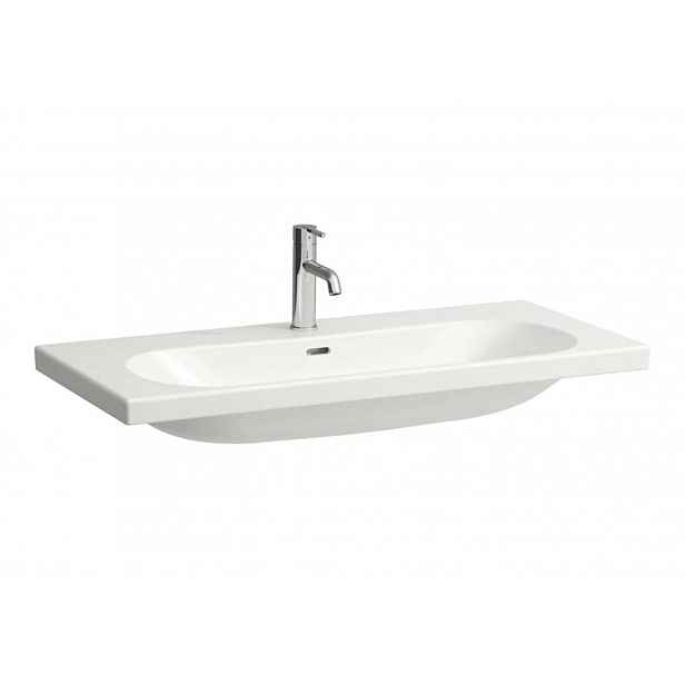 Laufen Lua - Umyvadlo nábytkové 46x100 cm, s přepadem, otvor pro baterii, LCC, bílá H8100894001041