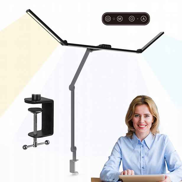 Led Stolní Lampa Bez Stínu, 2450 LM, Dotykový Panel, Regulace Jasu