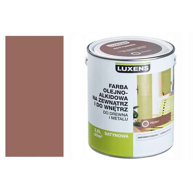 Olejo-alkydový smalt 2.5 l Pecan 1 Saténový Luxens