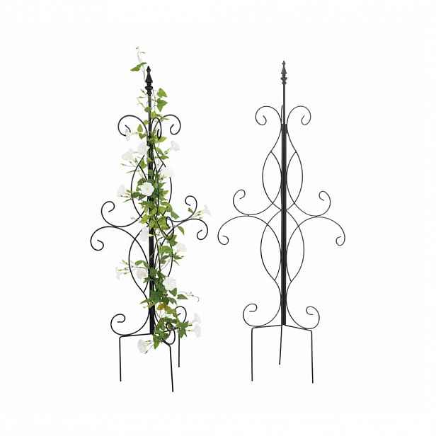 Relaxdays MŘÍŽ Černá 2dílná sada ocel 116 cm