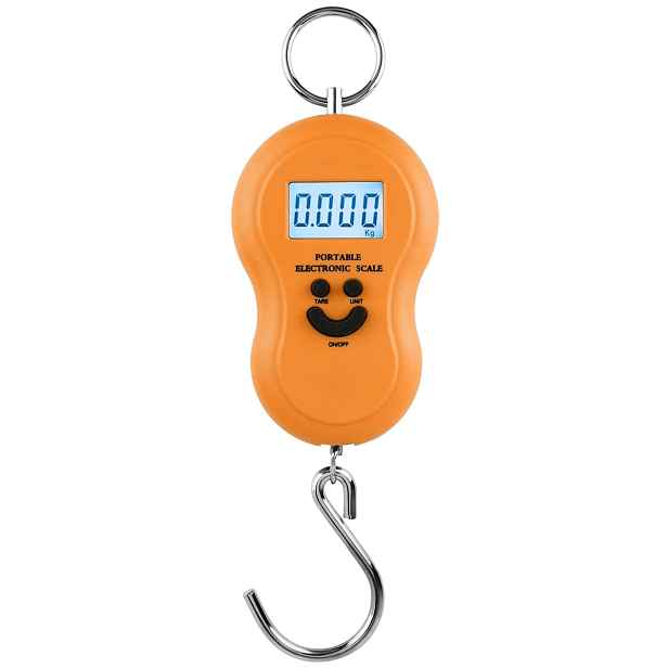 TFY Portable1-Orange Váha na zavazadla a ryby digitální, přenosná 50 kg