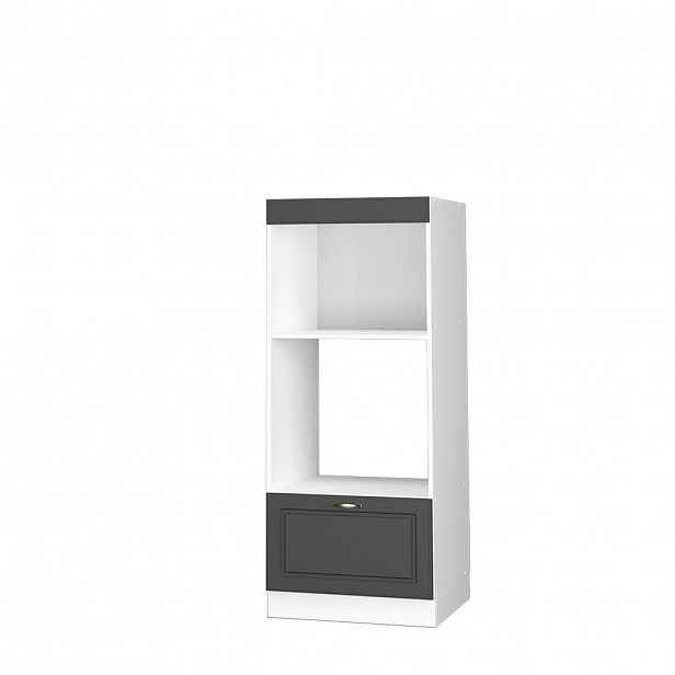 Vicco SKŘÍŇKA NA MIKROVLNNOU TROUBU Fame-Line Anthrazit-Gold Landhaus 60 cm otevřený