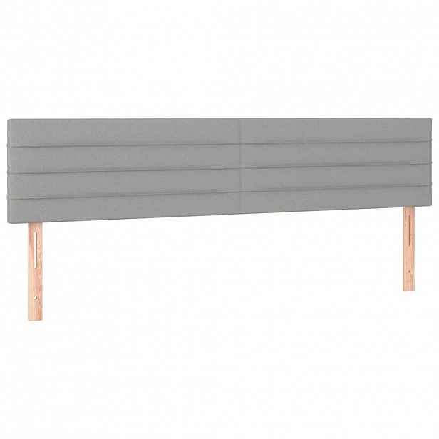 vidaXL Čela postele světle šedá 160x5x78/88 cm látka