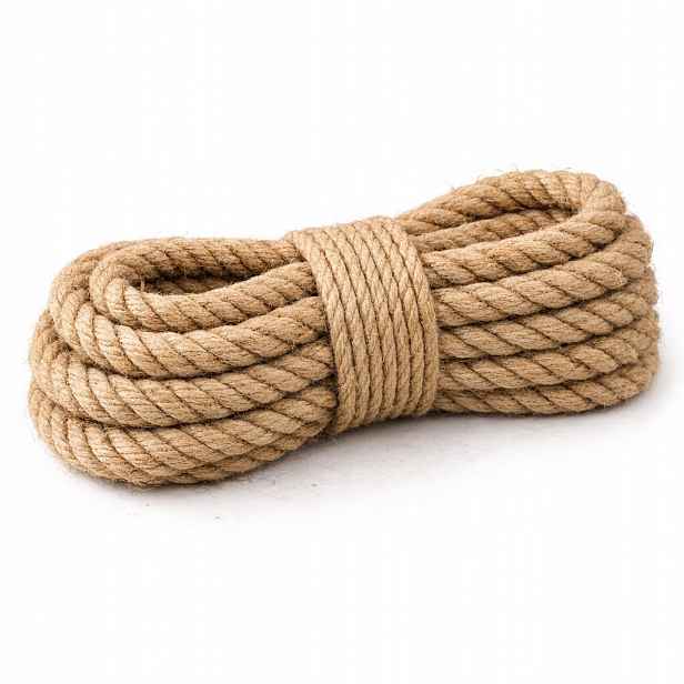Jutové lano 22 mm 20 m přírodní, silné, ekologické, pro Diy zahradu