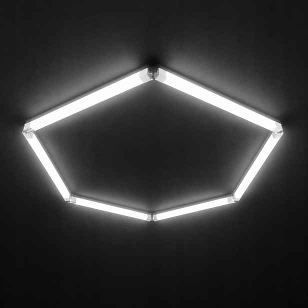 Led stropní osvětlení bílé HEX1 6500K 42W 92x79 Cm, silná dílna