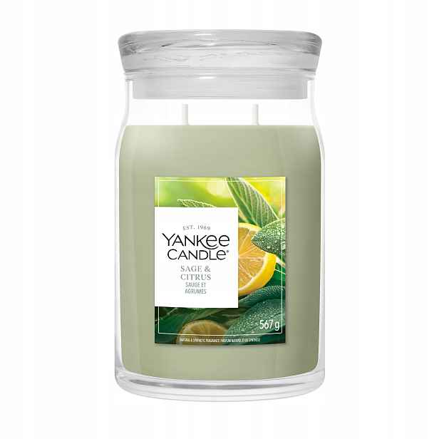 Velká vonná svíčka Yankee Candle Sage & Citrus