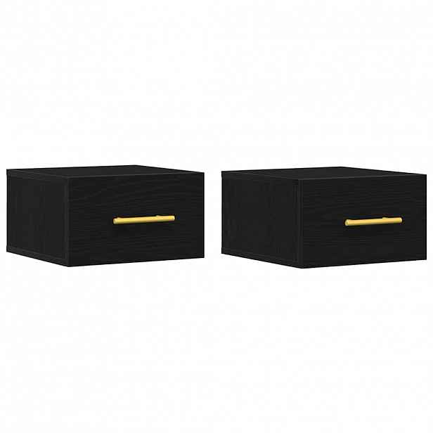 vidaXL Noční skříňka 2 ks 35 x 35 x 20 cm Kompozitní dřevo Černý dub