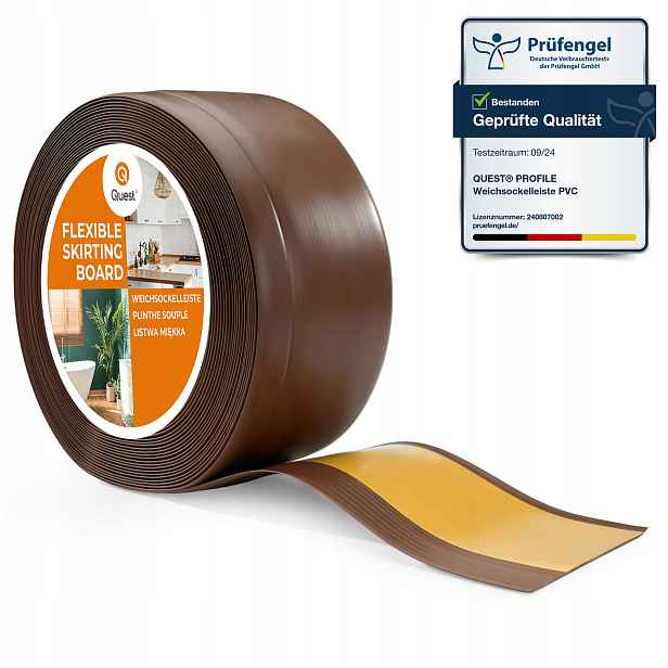 Podlahová lišta soklová, samolepicí Pvc 100/25 bronz, 5 m