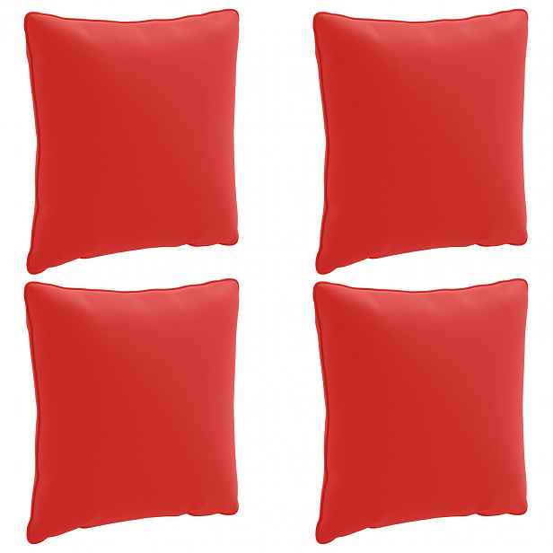 vidaXL 4-dílné zádové polstrování PUTTEN 4 pcs 100% polyester Červená