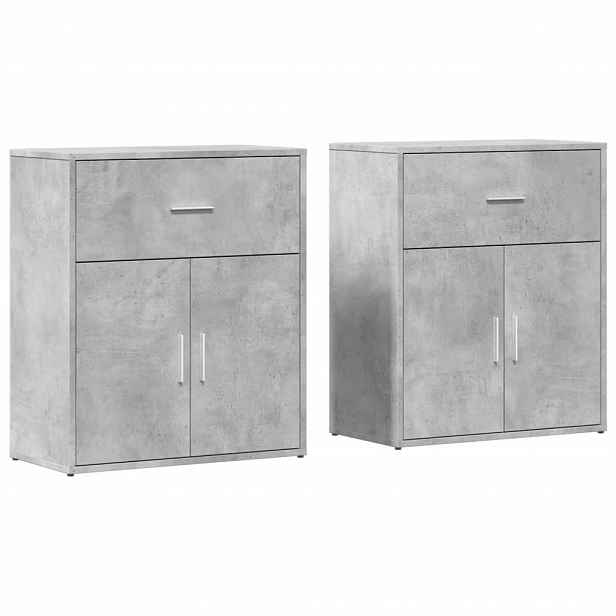 vidaXL Příborníky 2 ks betonově šedé 60 x 31 x 70 cm kompozitní dřevo