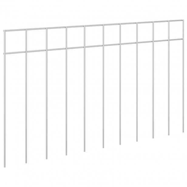 vidaXL Zahradní plotový panel 24 ks 50 x 30 cm Pozinkovaná ocel