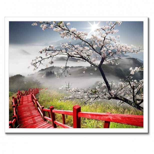 Plakáty v rámu 50x40 Červený most v Japonsku