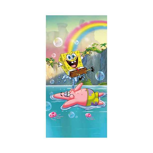 Bavlněná dětská osuška 70x140 cm Sponge Bob "Tropical Duo" – Jerry Fabrics