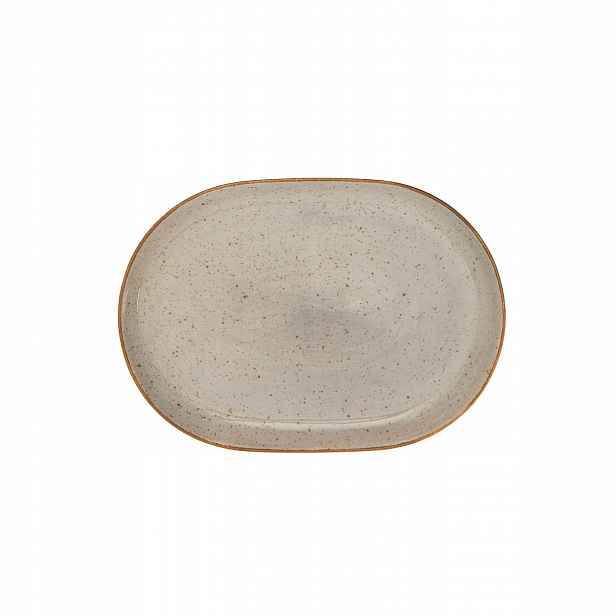 Lubiana Boss Porcelánová mísa oválná 28 cm salátová mísa barva zemitá šedá