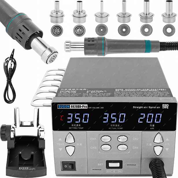 Sugon 8620DX-PRO 1300W Horkovzdušná Pájecí Stanice Svařovací Stroj S Horkým Vzduchem