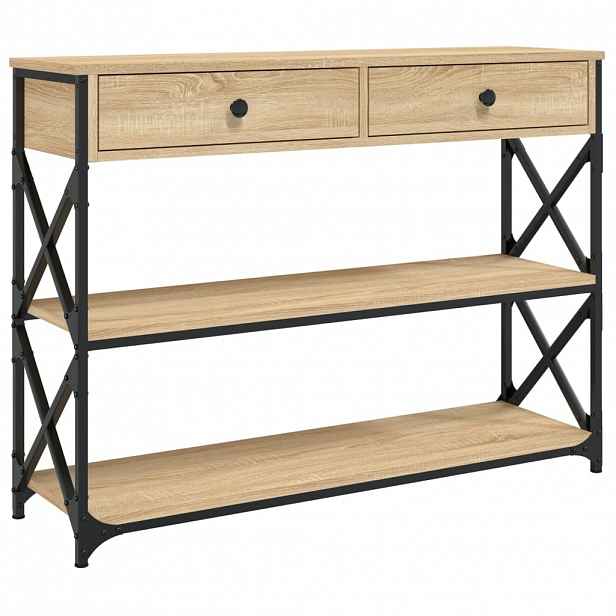 vidaXL Konzolový stolek dub sonoma 100 x 28 x 75 cm kompozitní dřevo