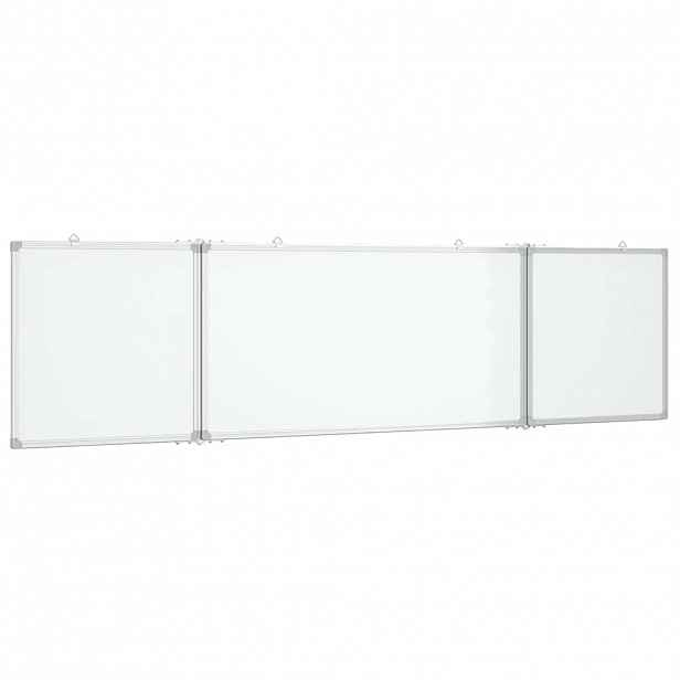 vidaXL Magnetická tabule rozkládací 200 x 50 x 1,7 cm hliník