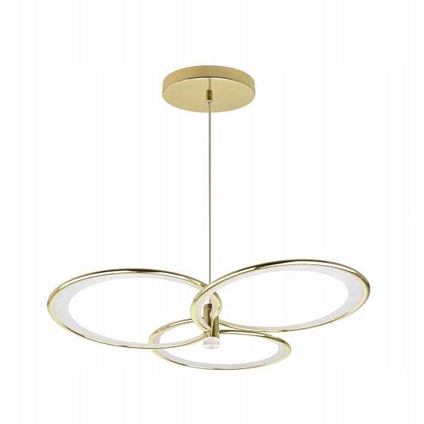 Závěsná Led lampa Azina 30W zlatá, 3 kroužky, Light Prestige