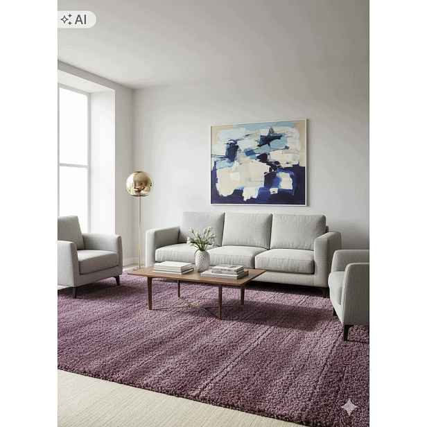 Koberec do obývacího pokoje 180 x 270 cm, vícebarevný, měkký vlas, plyšový