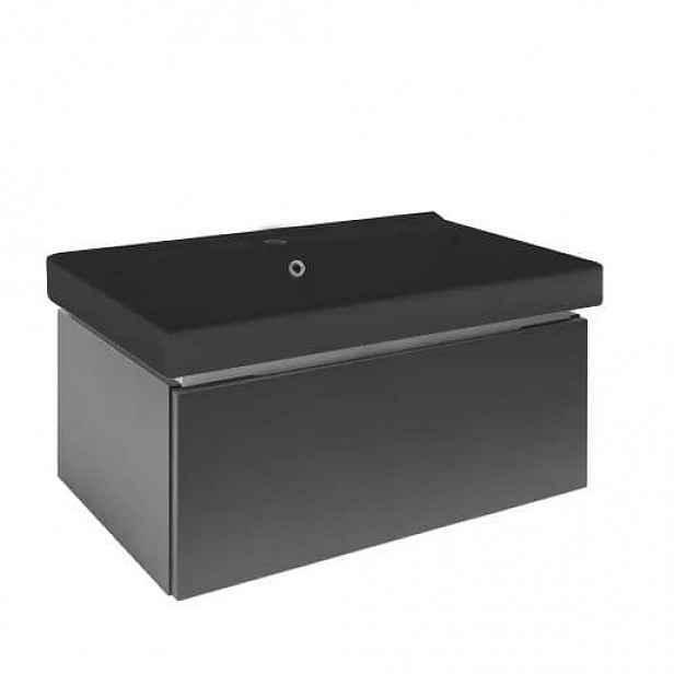 Koupelnová skříňka s umyvadlem SAT Feel 80x30x46 cm antracit mat SATFEEL80ANTU1MB