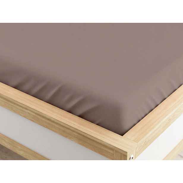 Napínací prostěradlo z mikrovlákna hnědé 90 x 200 cm